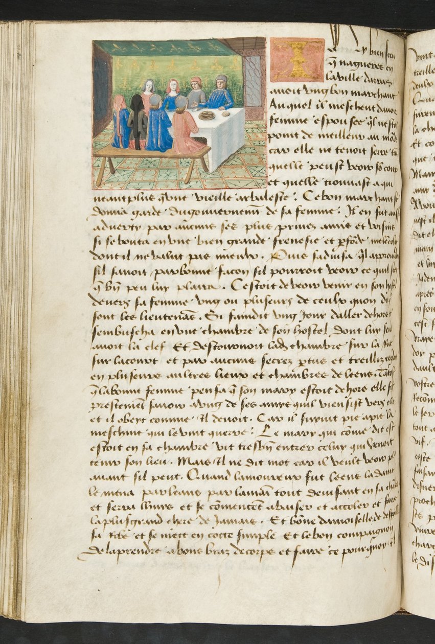 Page de Cent Nouvelles Nouvelles, c.1461-62 - French School