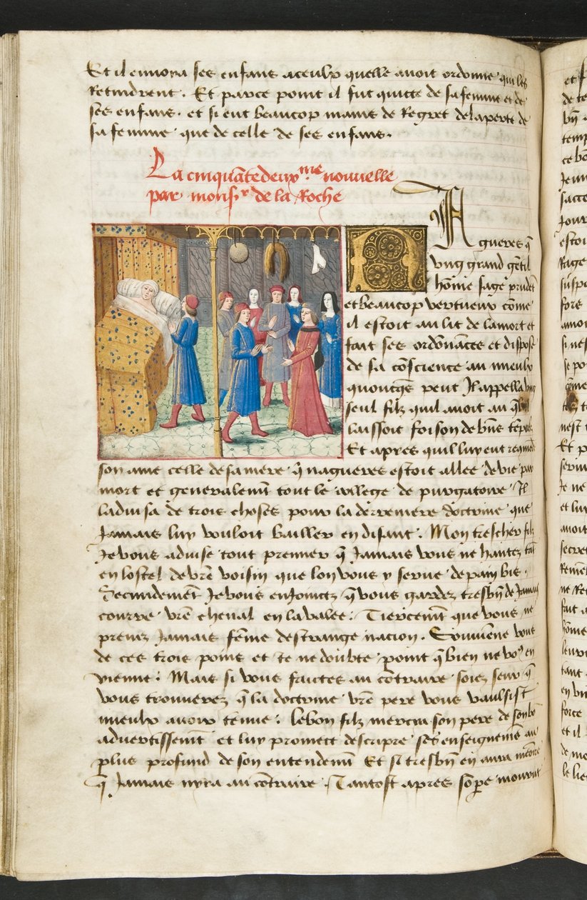 Page de Cent Nouvelles Nouvelles, c.1461-62 - French School