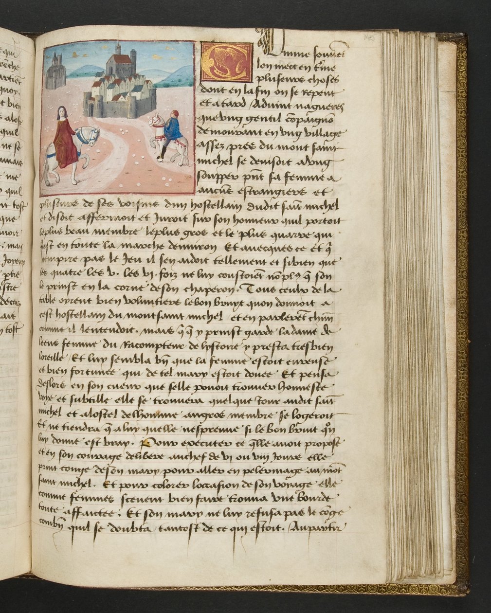 Page de Cent Nouvelles Nouvelles, c.1461-62 - French School