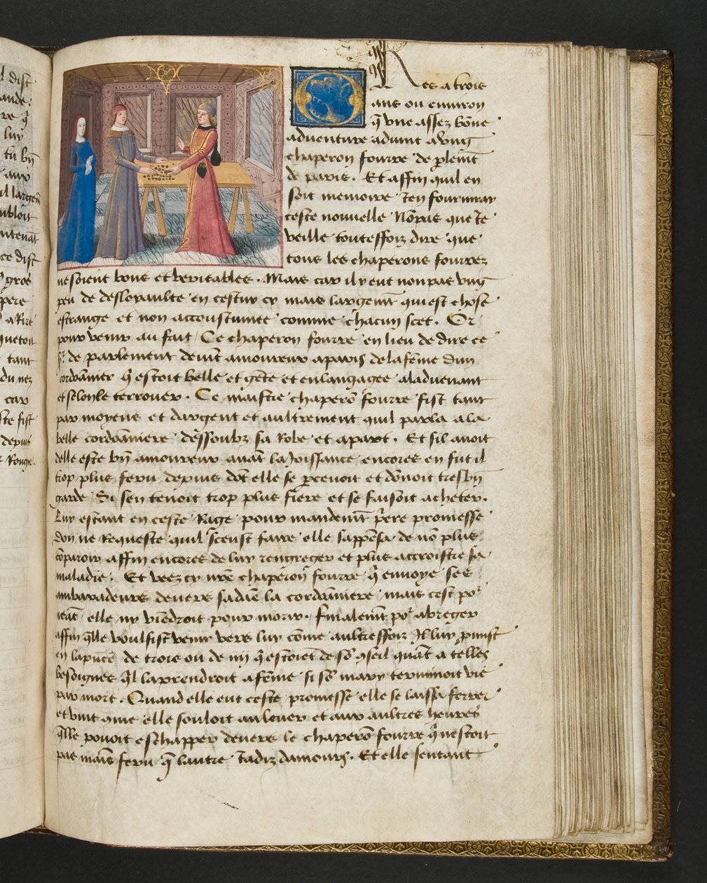 Page de Cent Nouvelles Nouvelles, c.1461-62 - French School