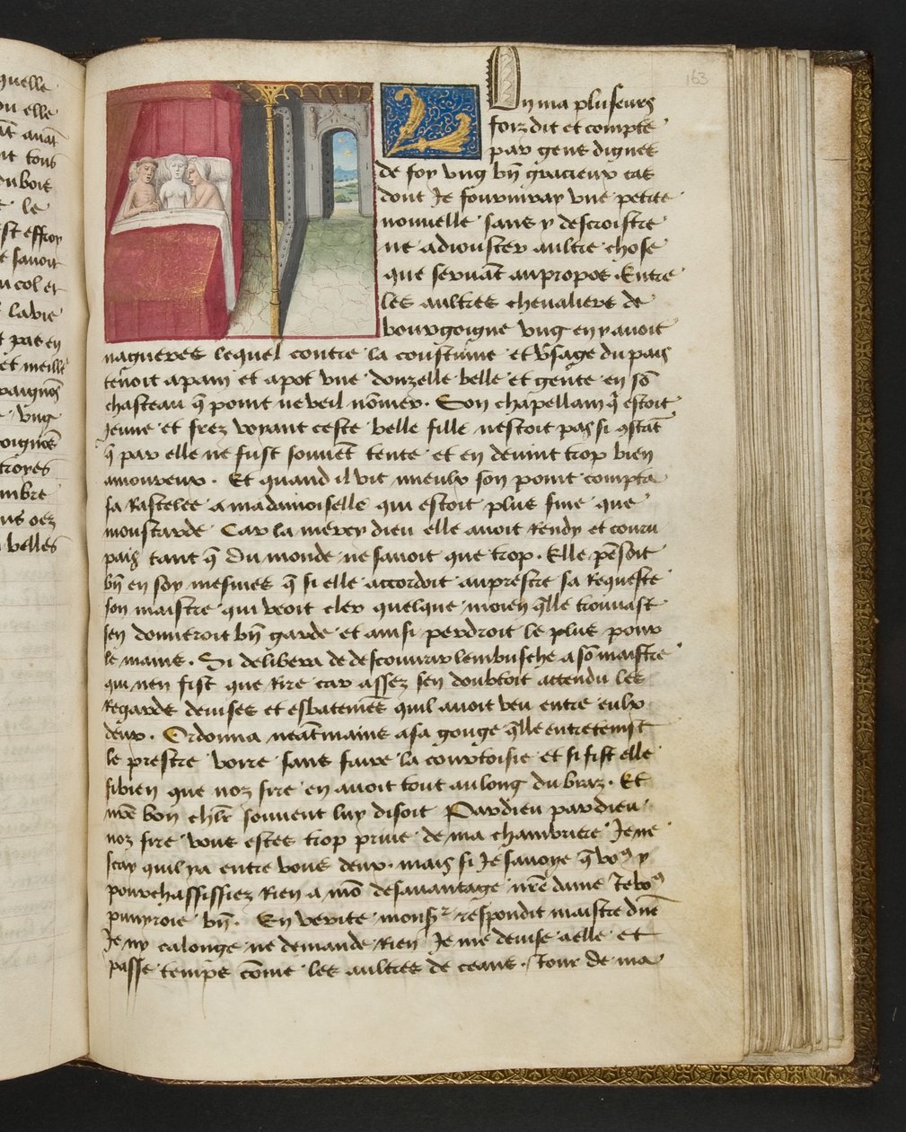 Page de Cent Nouvelles Nouvelles, c.1461-62 - French School