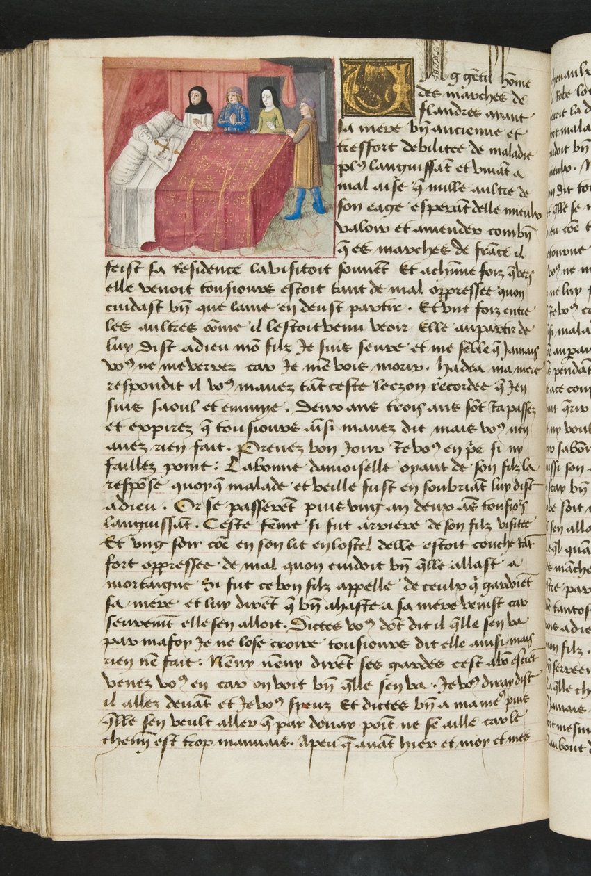 Page de Cent Nouvelles Nouvelles, c.1461-62 - French School