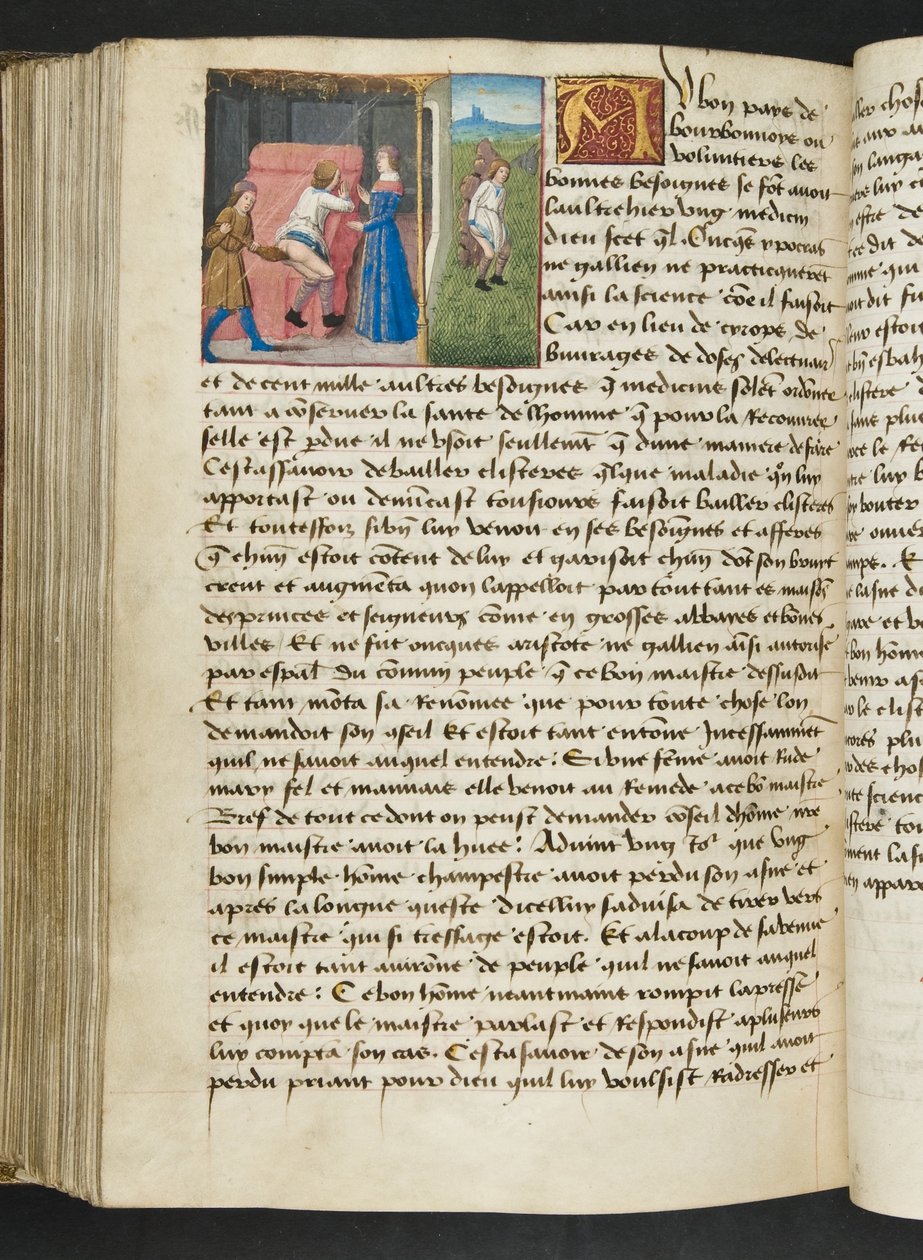 Page de Cent Nouvelles Nouvelles, c.1461-62 - French School