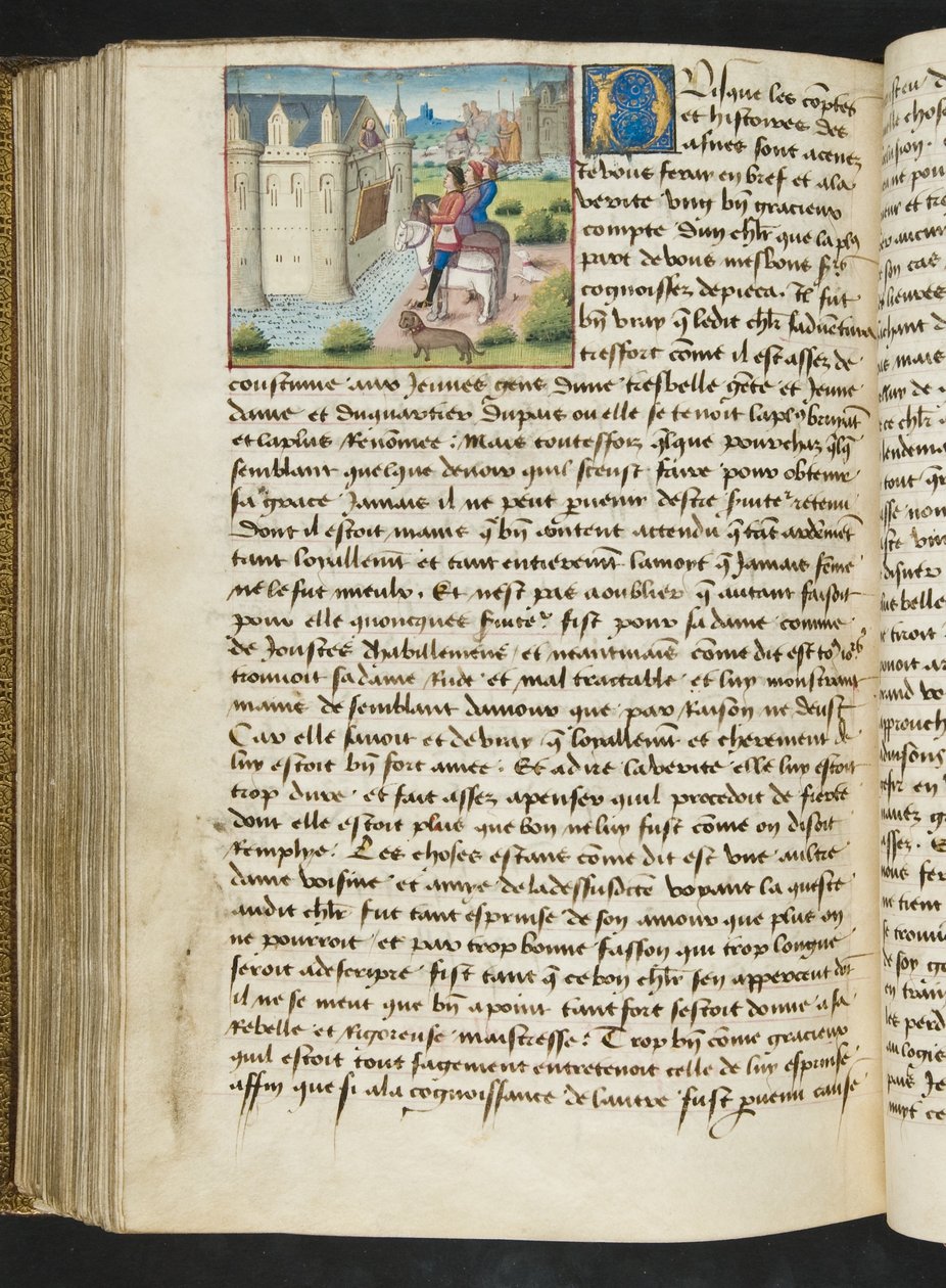 Page de Cent Nouvelles Nouvelles, c.1461-62 - French School
