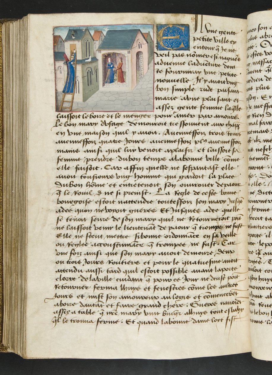 Page de Cent Nouvelles Nouvelles, c.1461-62 - French School