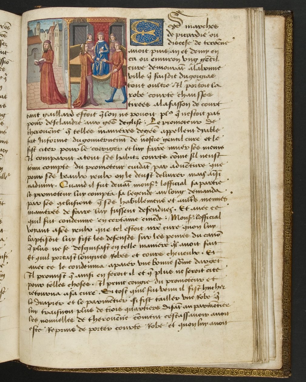 Page de Cent Nouvelles Nouvelles, c.1461-62 - French School