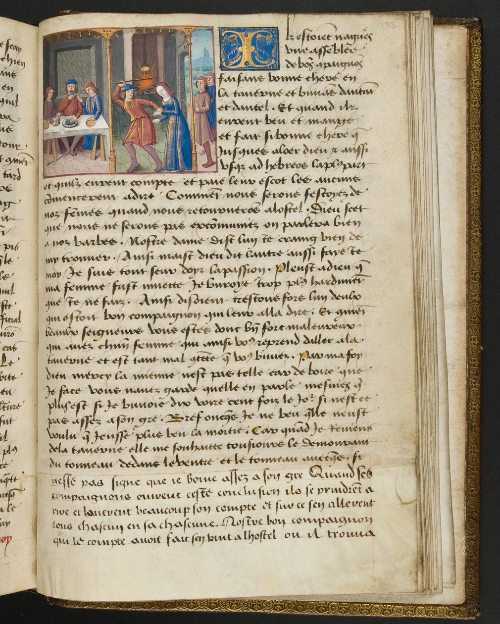 Page de Cent Nouvelles Nouvelles, c.1461-62 - French School