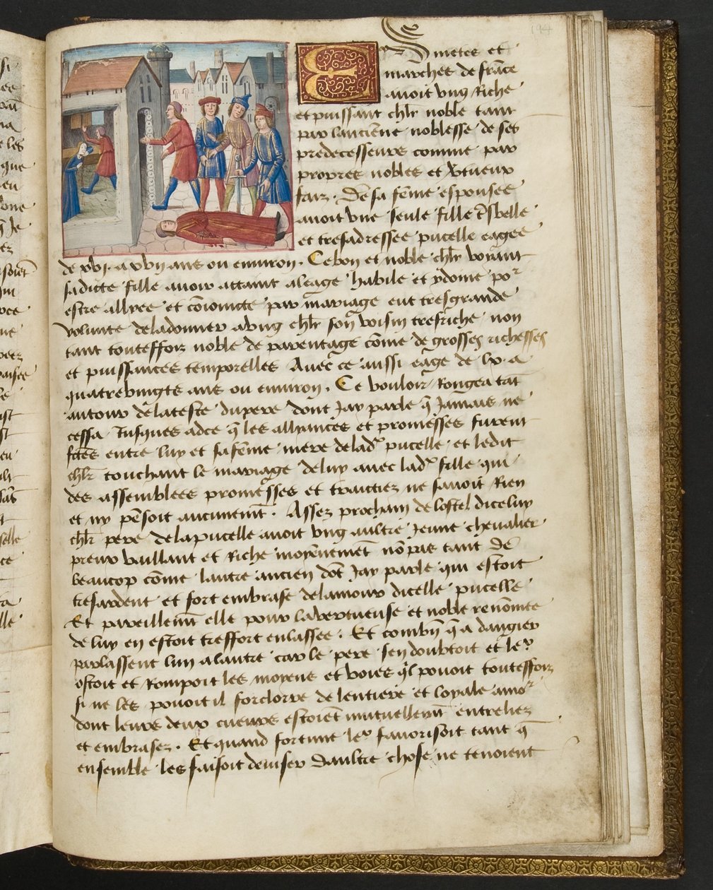 Page de Cent Nouvelles Nouvelles, c.1461-62 - French School