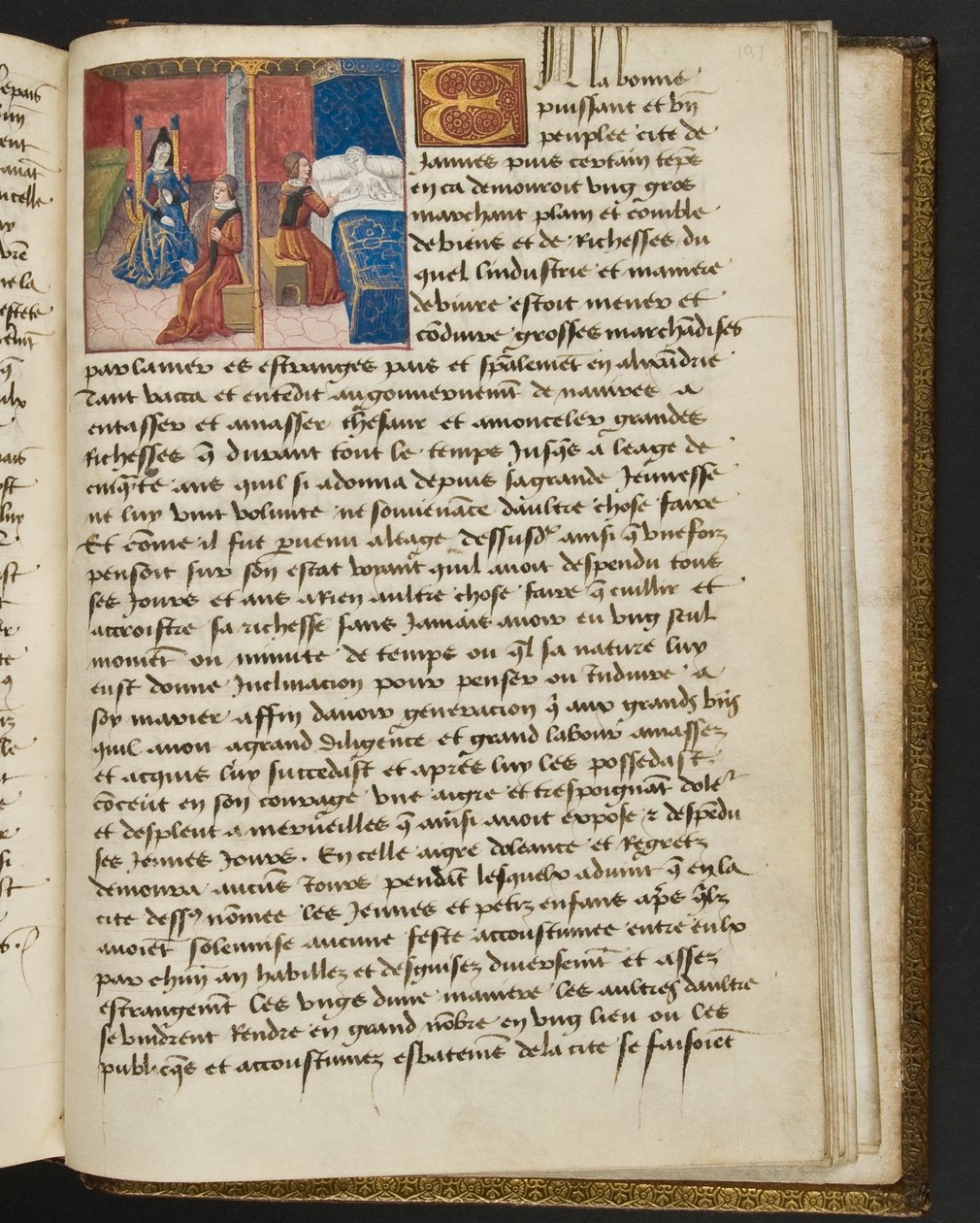 Page de Cent Nouvelles Nouvelles, c.1461-62 - French School