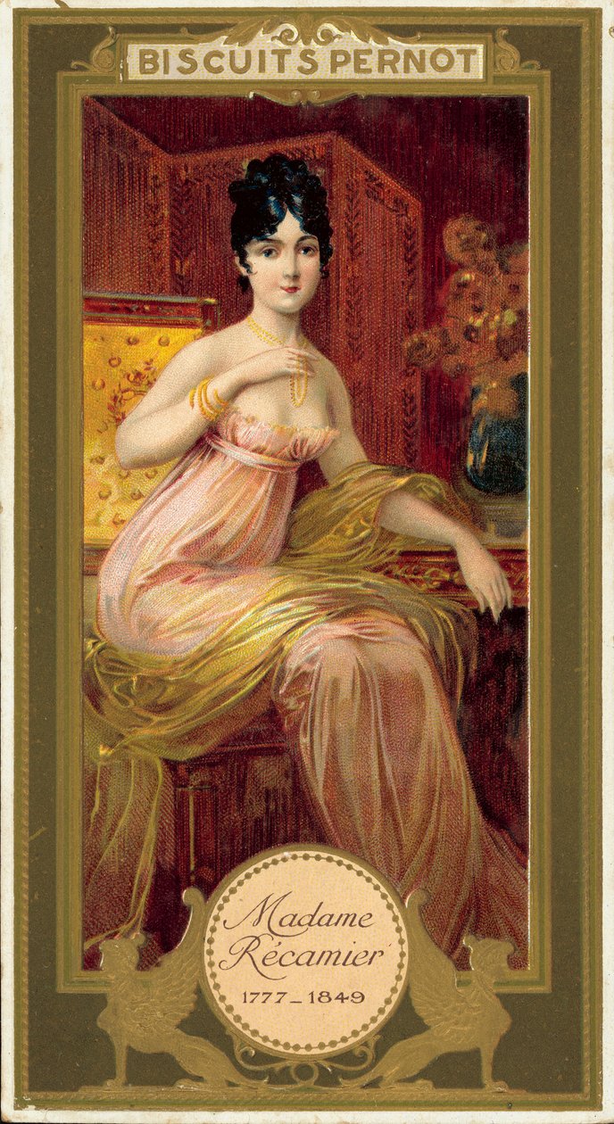 Madame Recamier (chromolitho) - French School