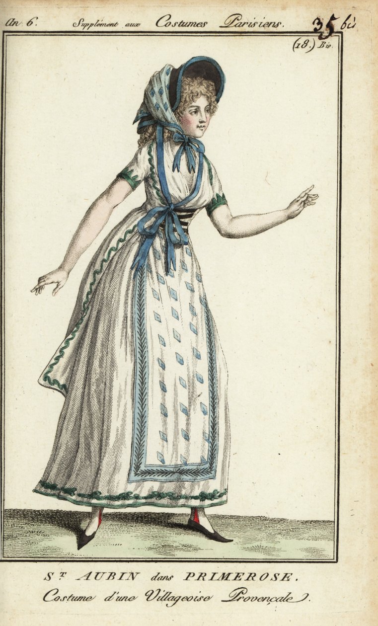 Madame de St. Aubin en costume de Primerose - French School
