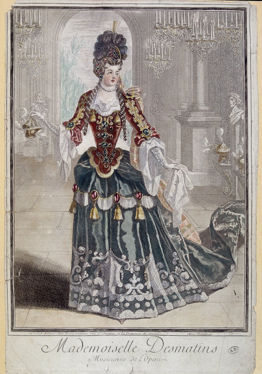 Mademoiselle Desmatins, musicienne (chanteuse) de l