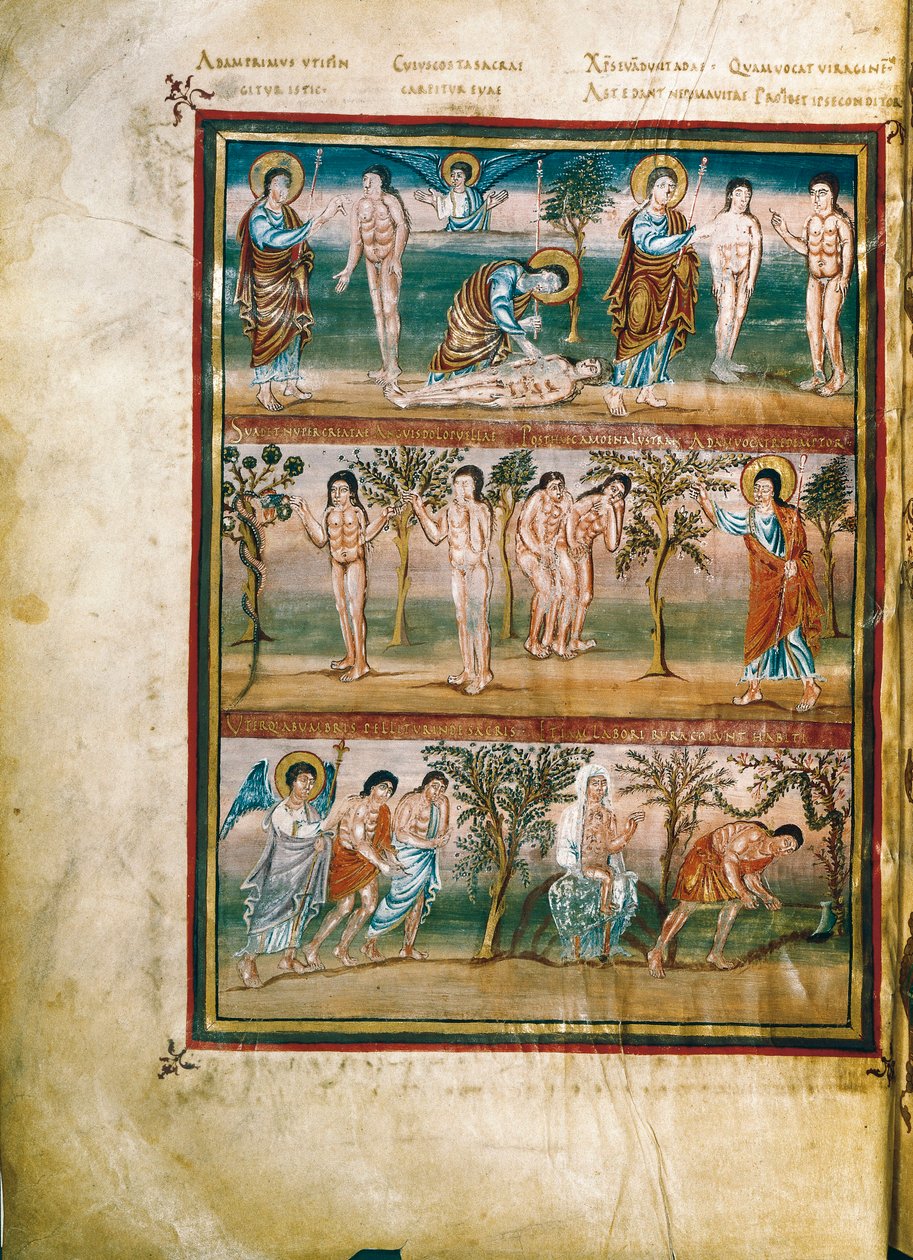 Page de manuscrit représentant des épisodes de la vie d
