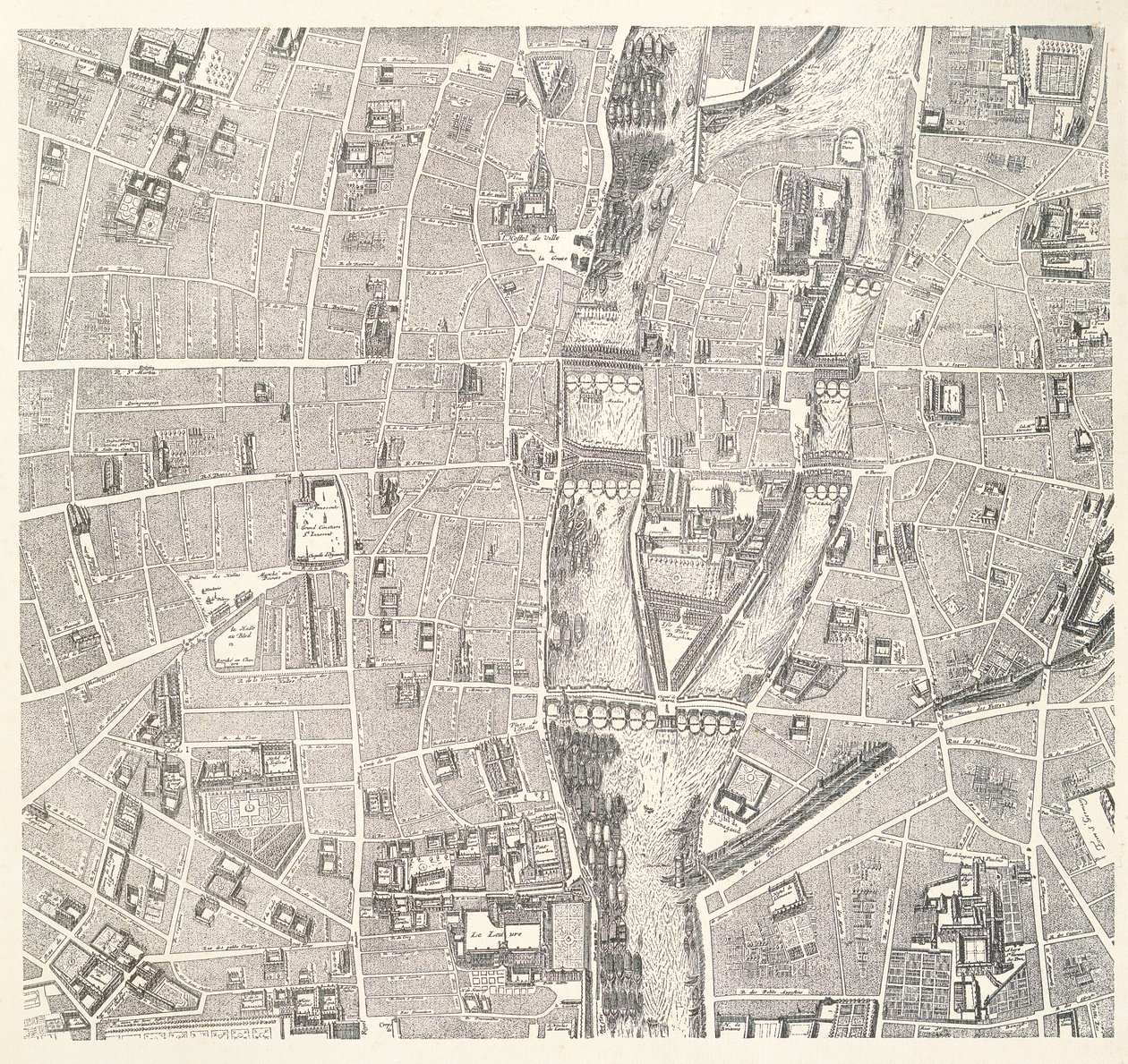 Carte de Paris montrant l