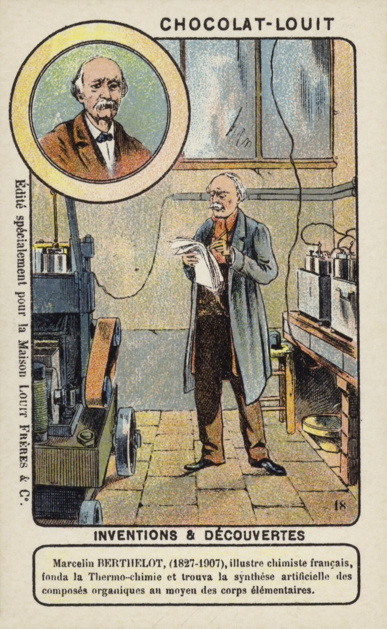 Marcelin Berthelot, chimiste français (chromolitho) - French School