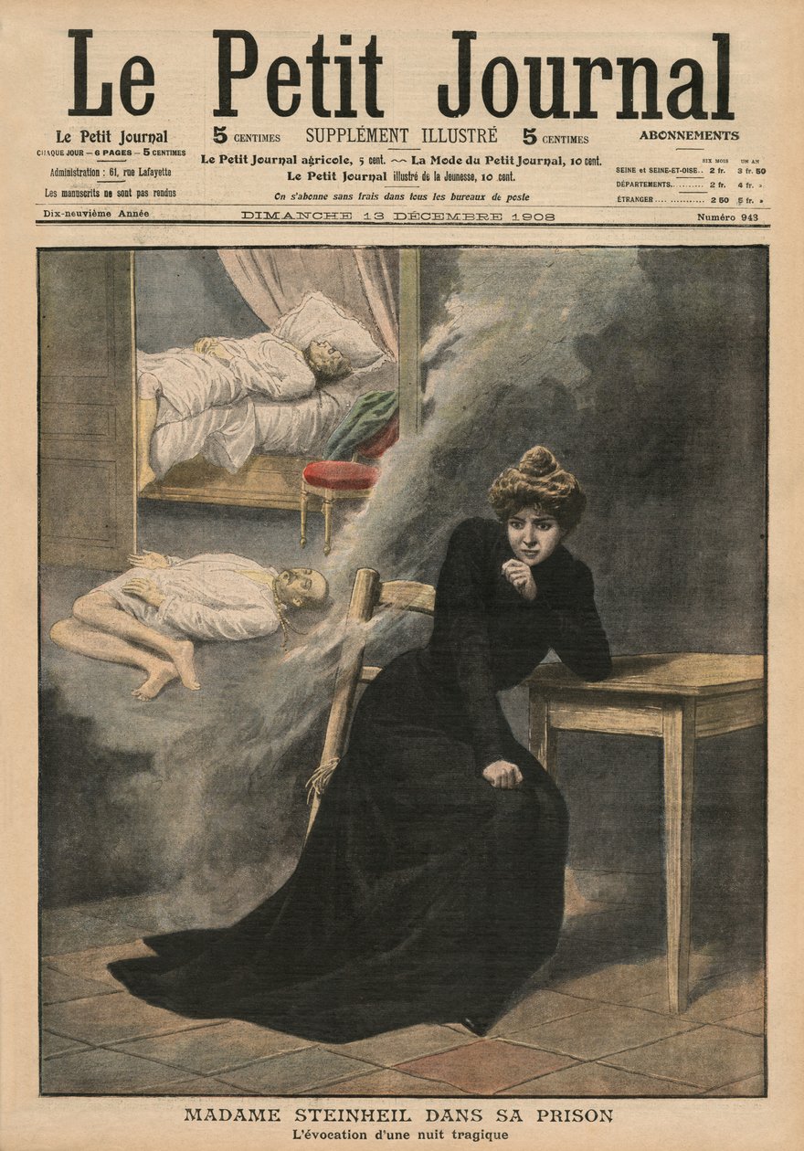 Marguerite Steinheil en prison, illustration de couverture de 
