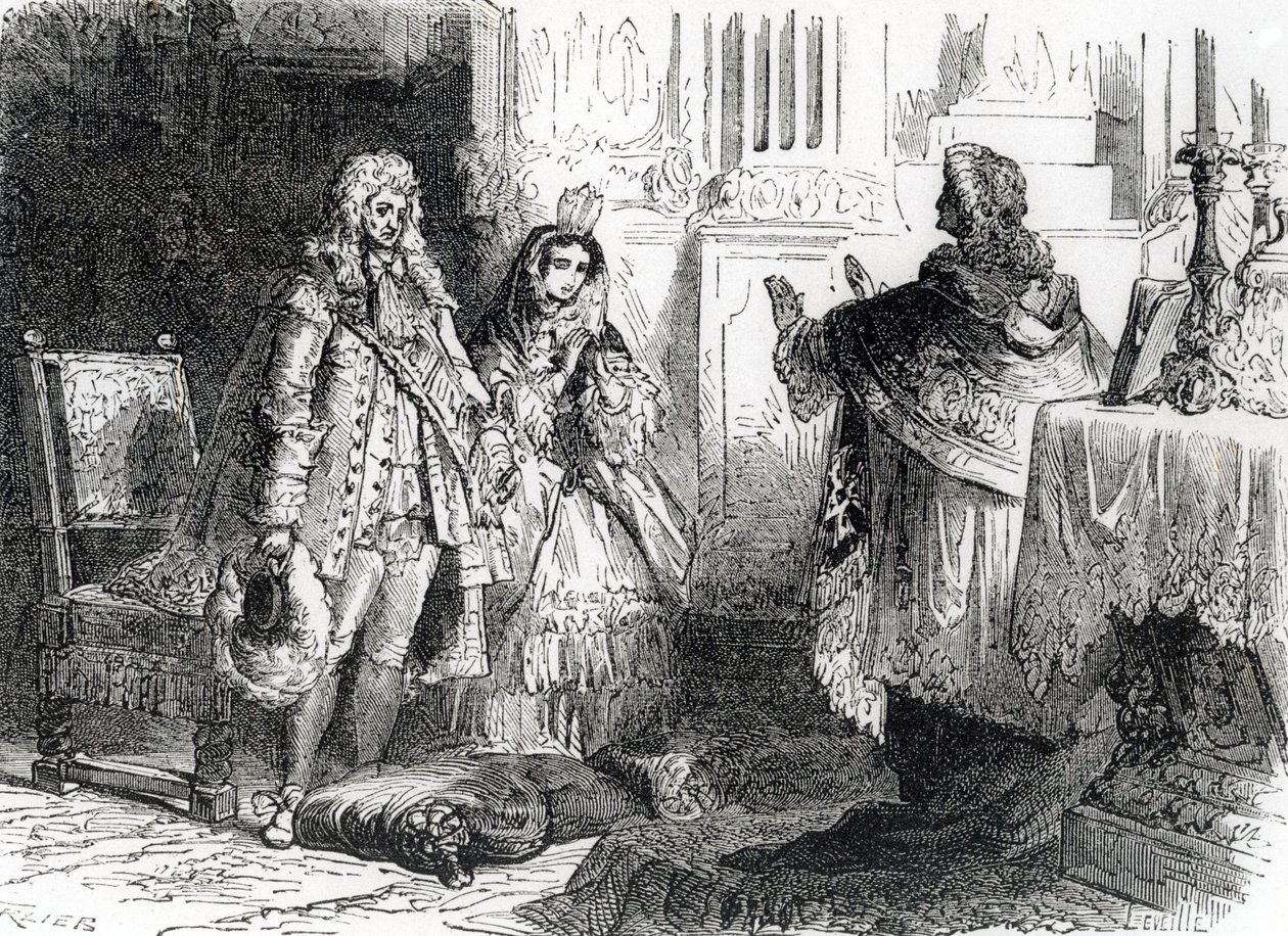 Mariage de Louis XIV et Madame de Maintenon - French School