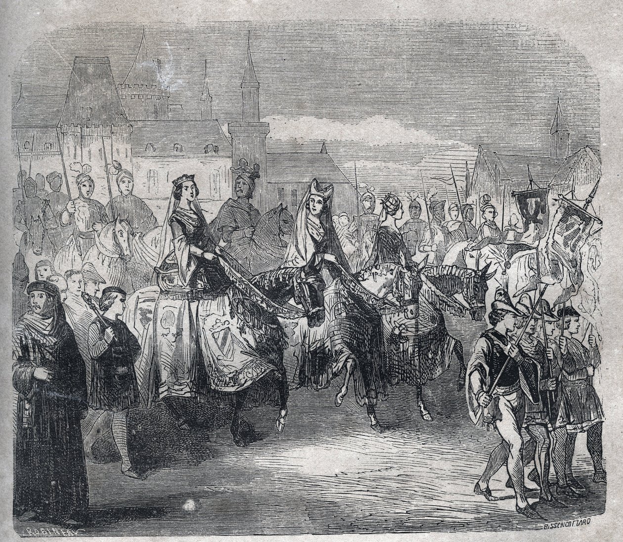 Mariages du roi Louis X le Hutin (1289-1316) et de ses frères Philippe (puis Philippe V le Long) - French School
