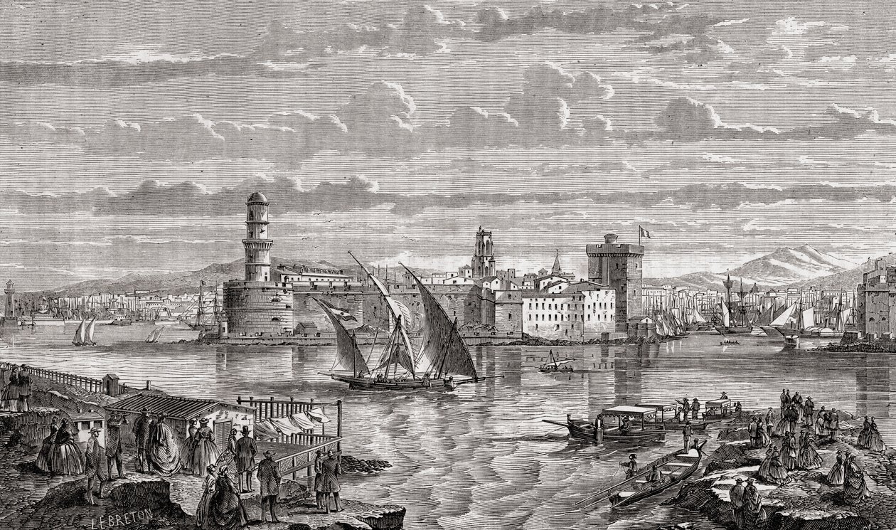 Marseille au XVIIIe siècle, gravé par Pibaraud d