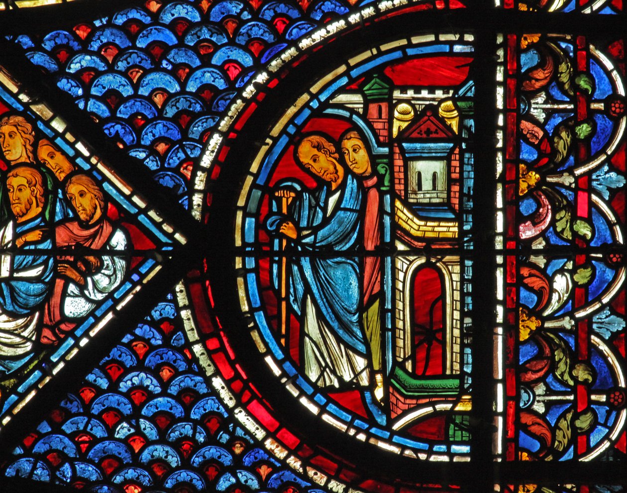 Fenêtre de Marie-Madeleine : Évêque Maximin - frère de Marie-Madeleine - French School