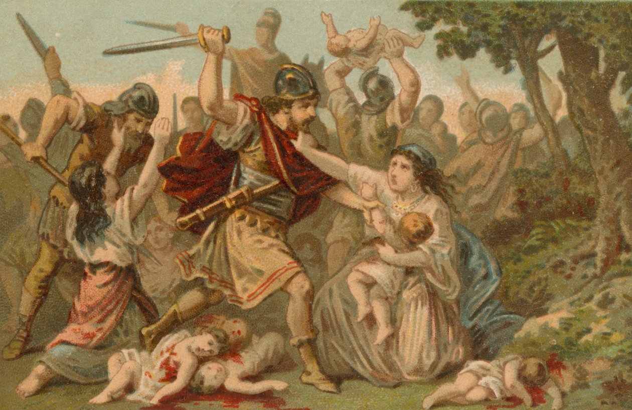 Massacre des Innocents (chromolitho) - French School