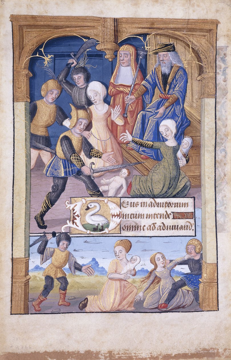 Massacre des Innocents, miniature, vers 1450 - French School