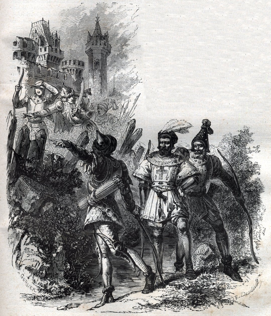 Mercenaires et bandits du Pape Clément VI (Pierre Roger) - French School