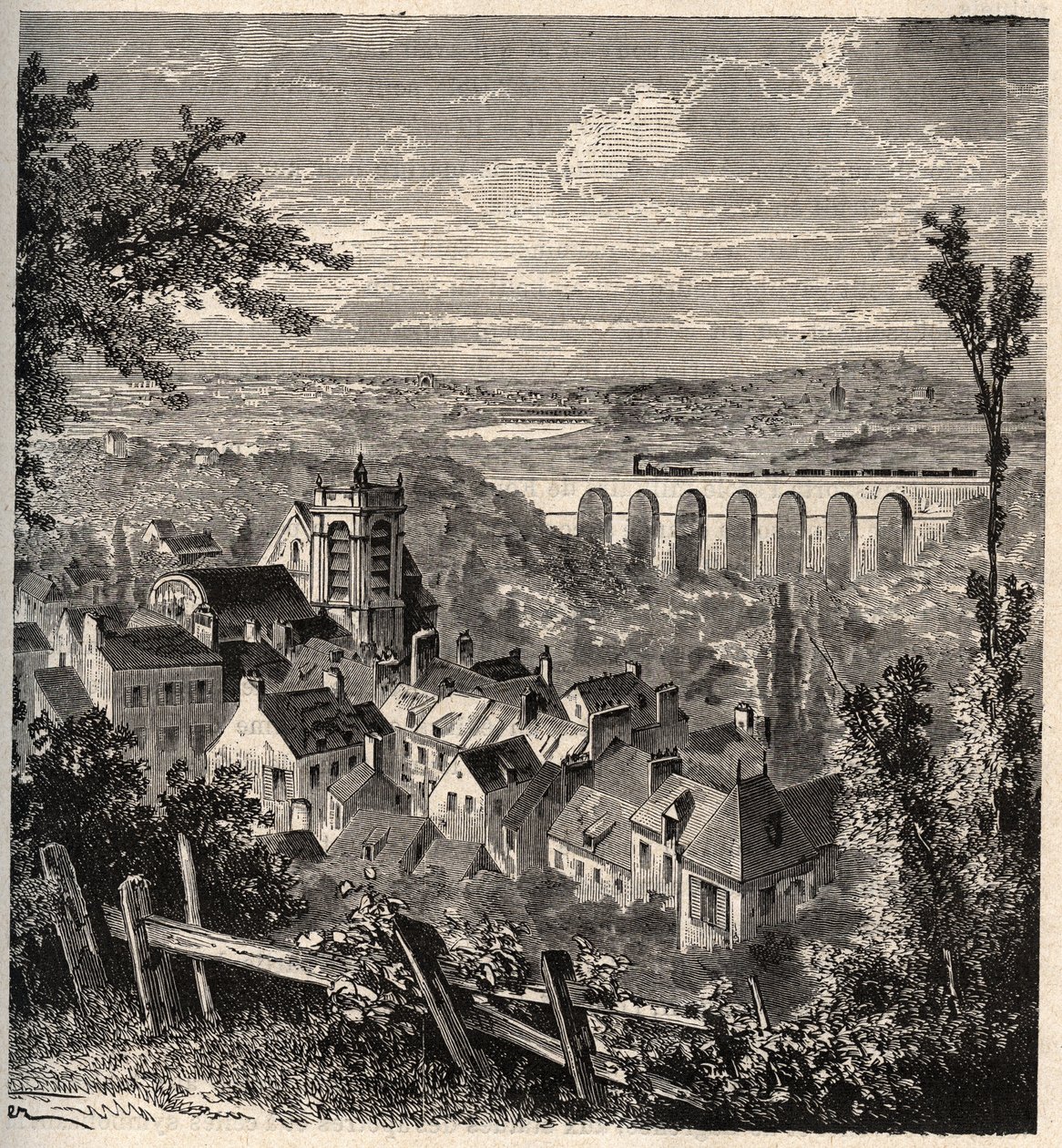 Meudon - département des Hauts-de-Seine - gravure dans 