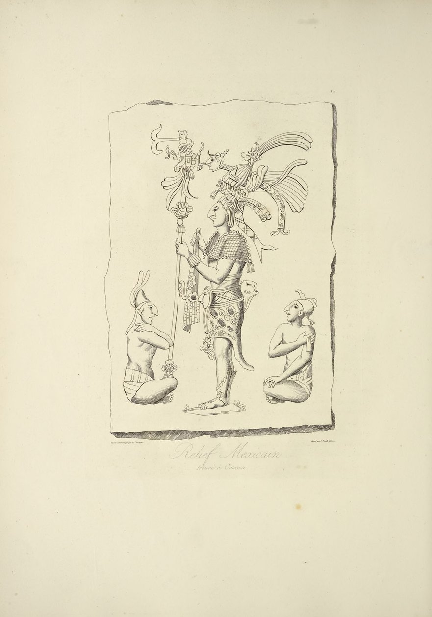 Relief mexicain trouvé à Oaxaca, illustration de 