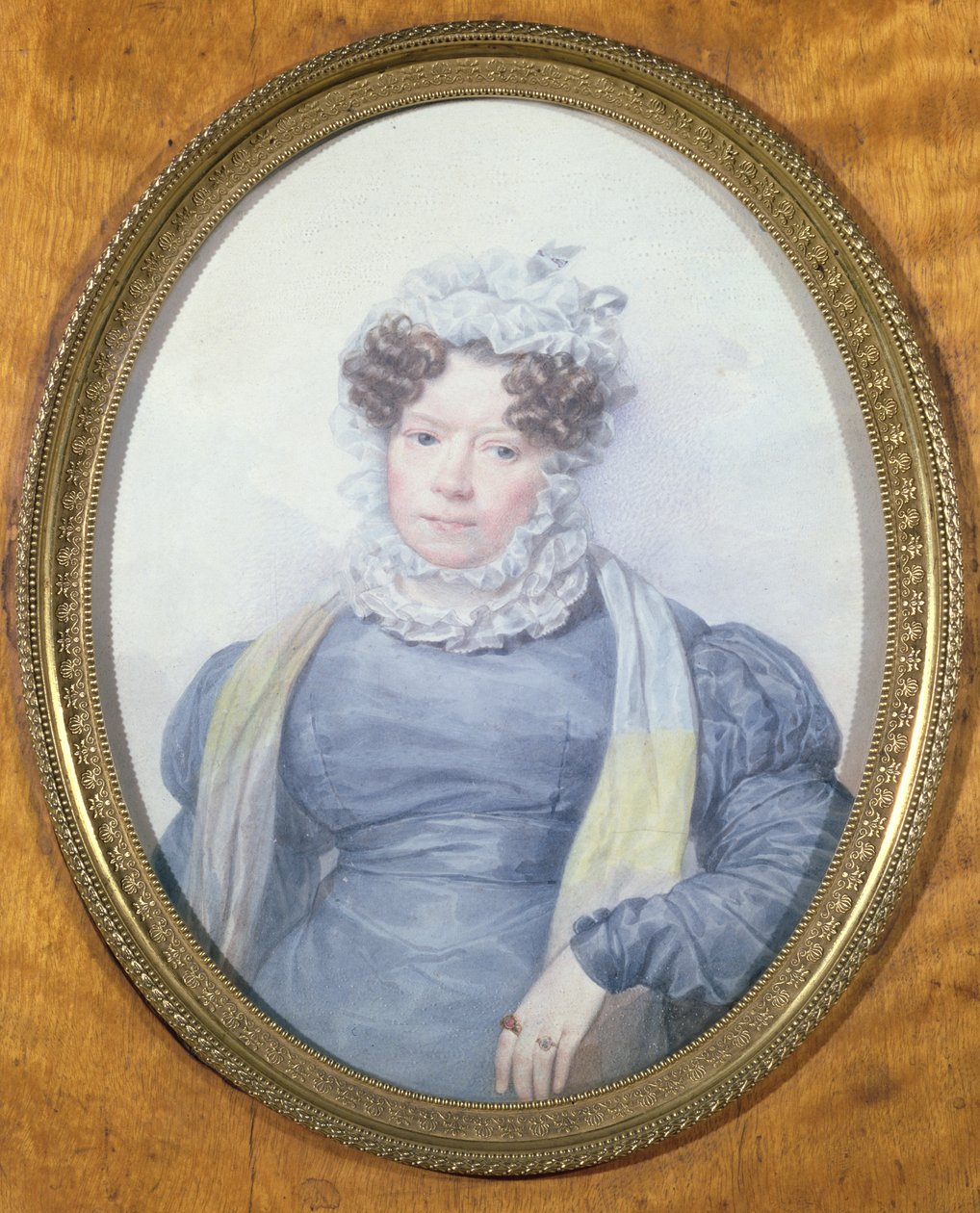 Portrait miniature de Madame Swetchine (1782-1857) - French School