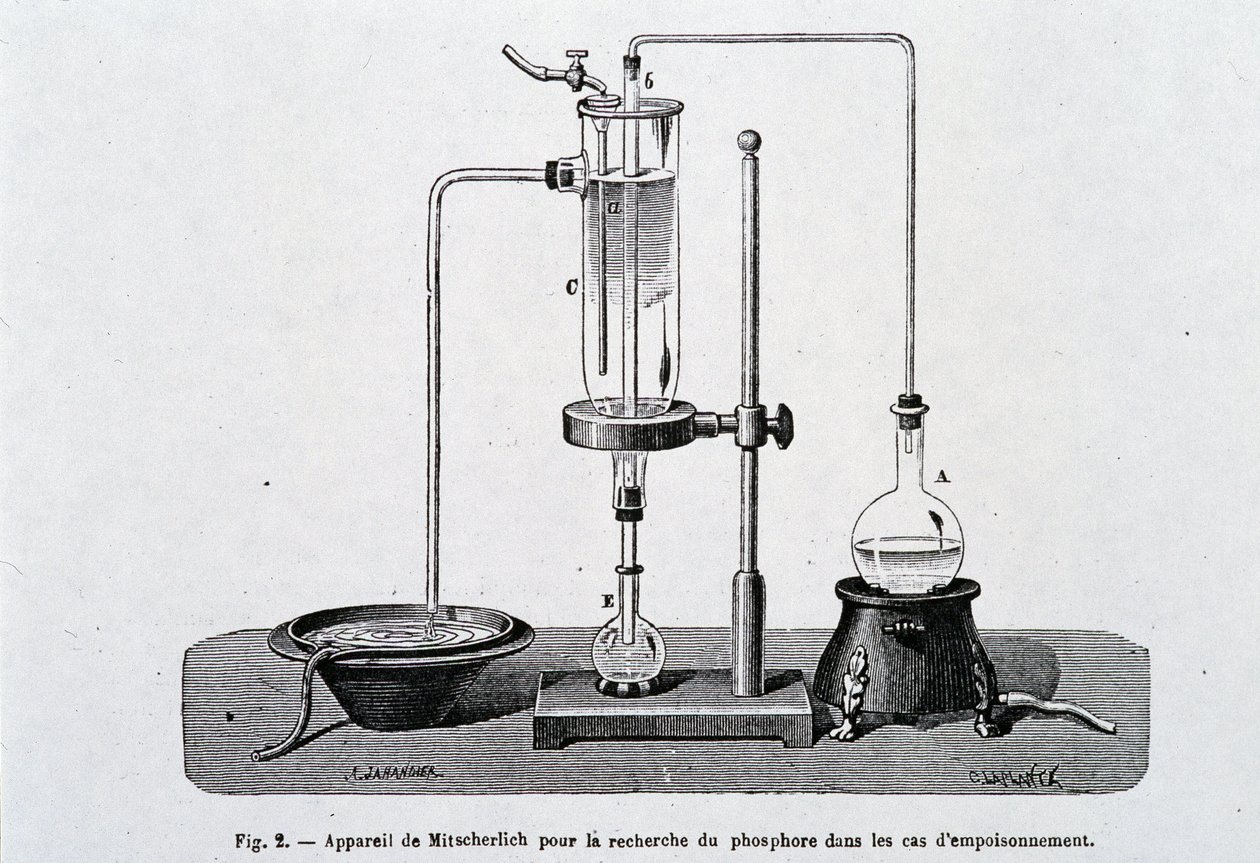 Appareil de Mitscherlich pour la recherche de phosphore en cas d