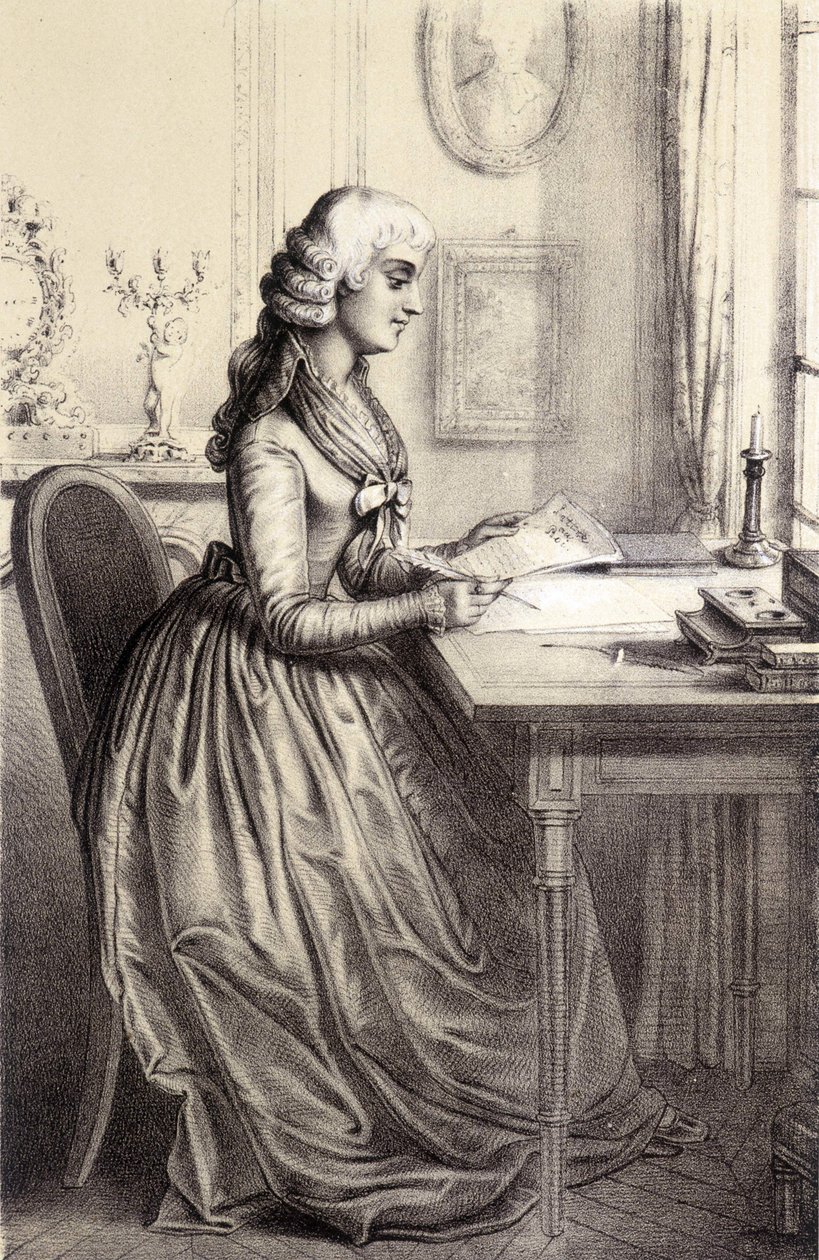 Mme Roland (1754 - 1793) - dans « Galerie historique de la Révolution française » par Albert Maurin - French School
