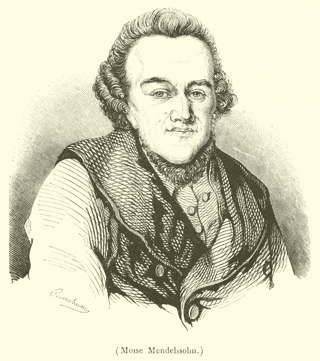 Moise Mendelssohn (gravure) - French School
