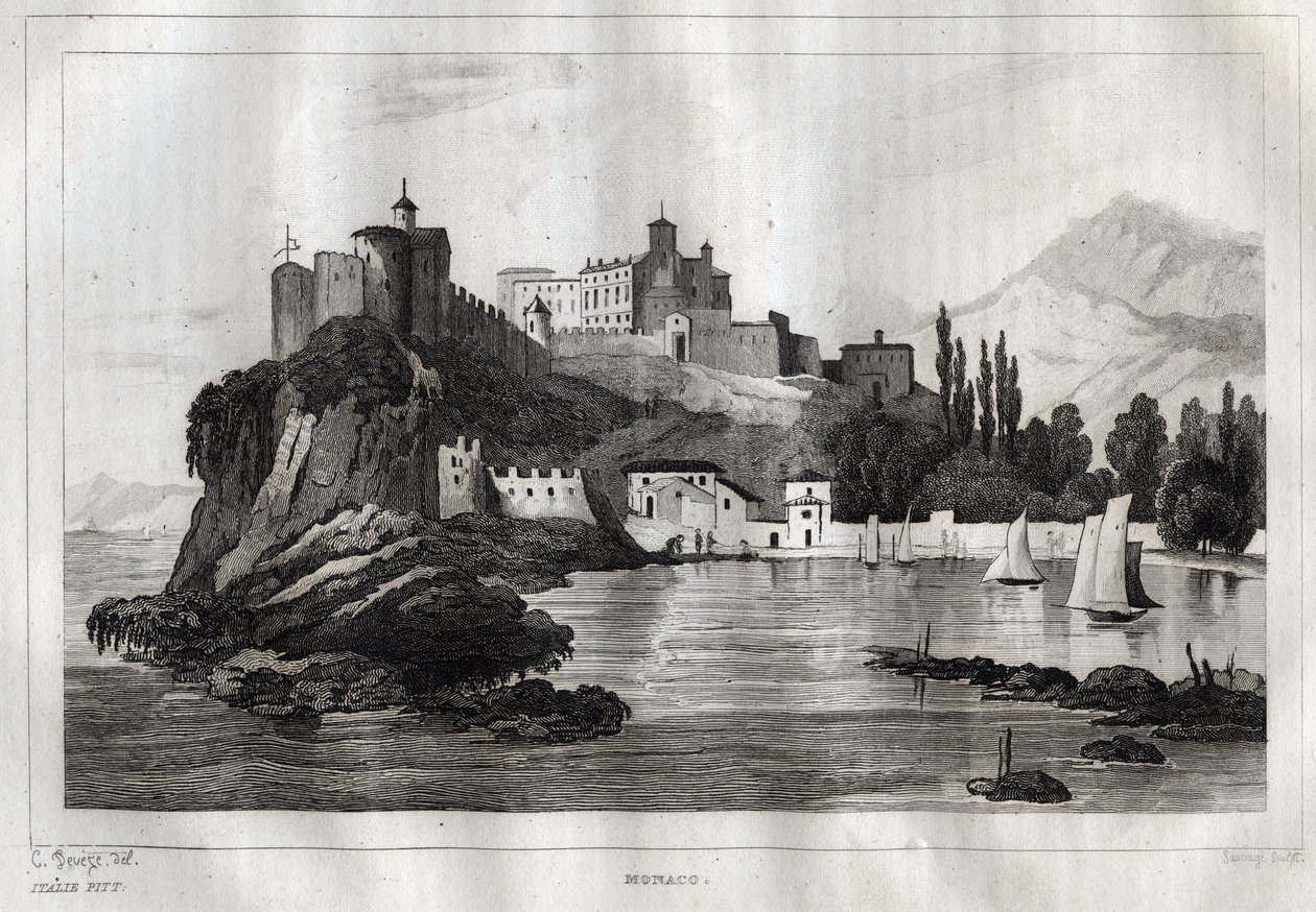 Monaco - Gravure de « L