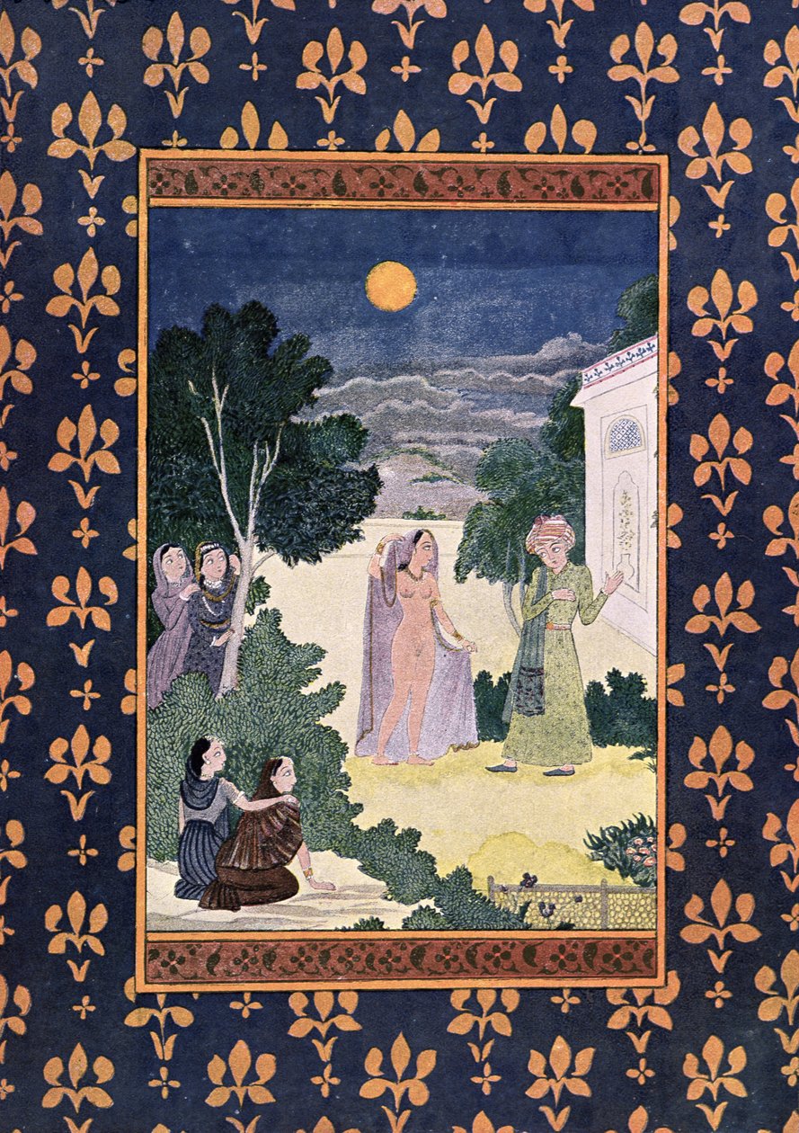Lune de beauté (illustration des Mille et Une Nuits, 1895) - French School