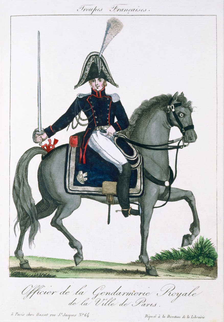 Officier monté de la Gendarmerie Royale de Paris, c.1790 - French School