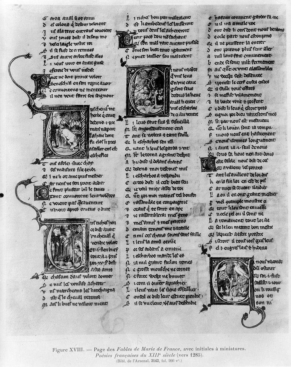 Ms.3142 fol.266 Fables de Marie de France (fl. XIIe siècle), d