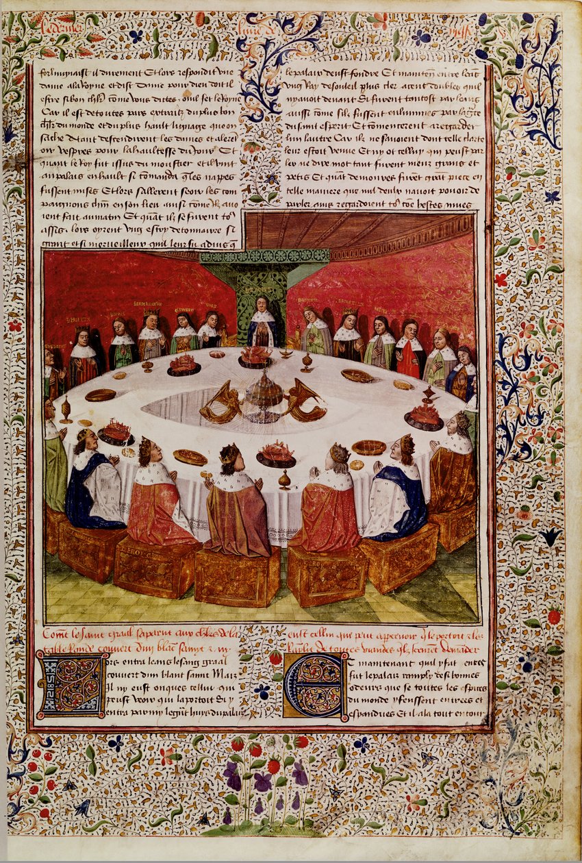 Apparition du Saint Graal, de la Quête du Saint Graal, vers 1470 - French School