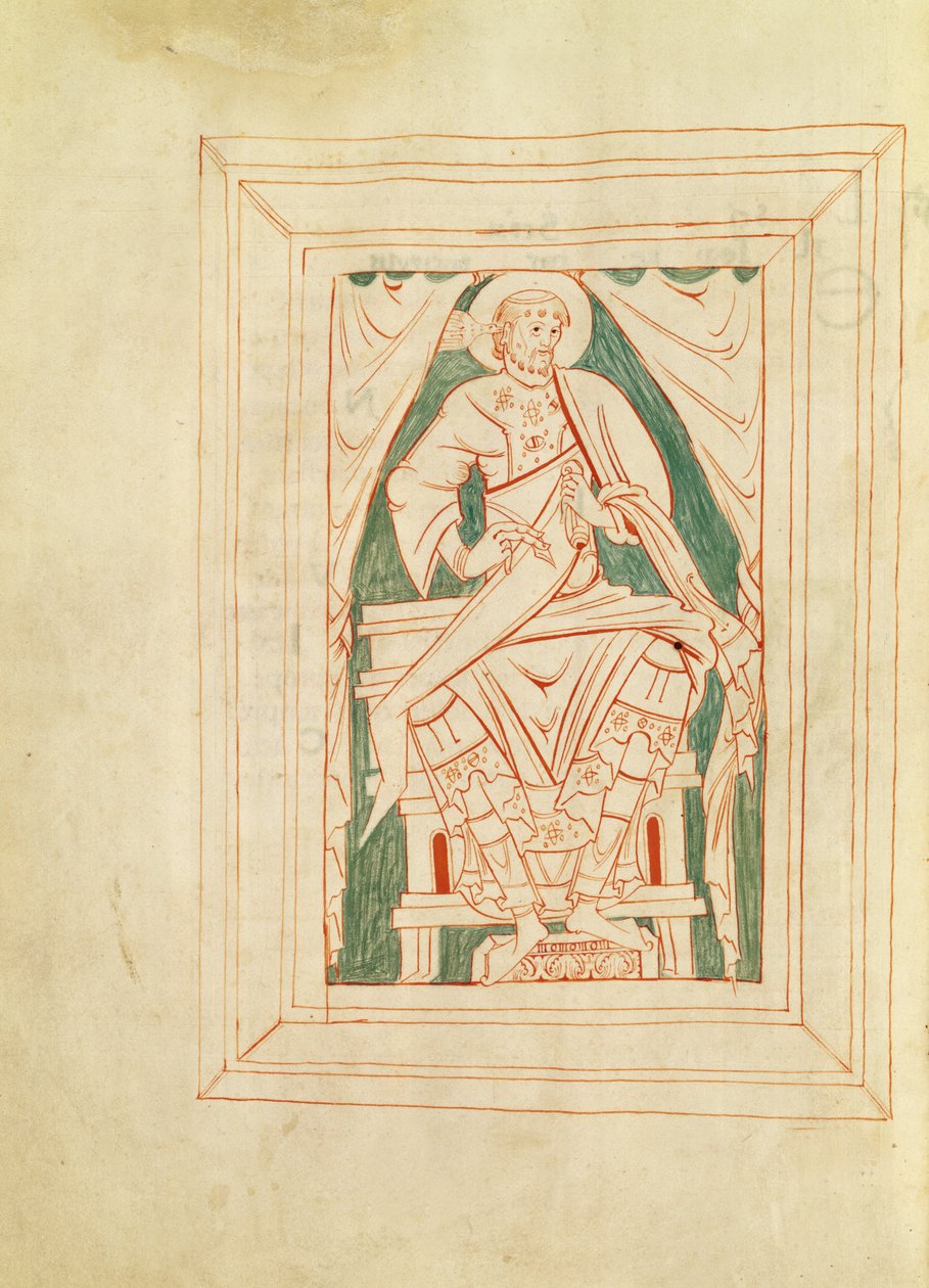Ms 103 Frontispice représentant Saint Grégoire le Grand (540-604) d