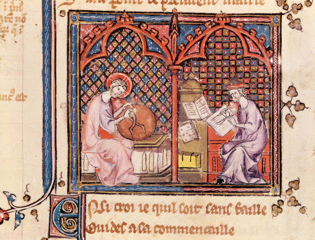 Ms 1044 Fol.16v Le Verbe, Créateur du Monde et L