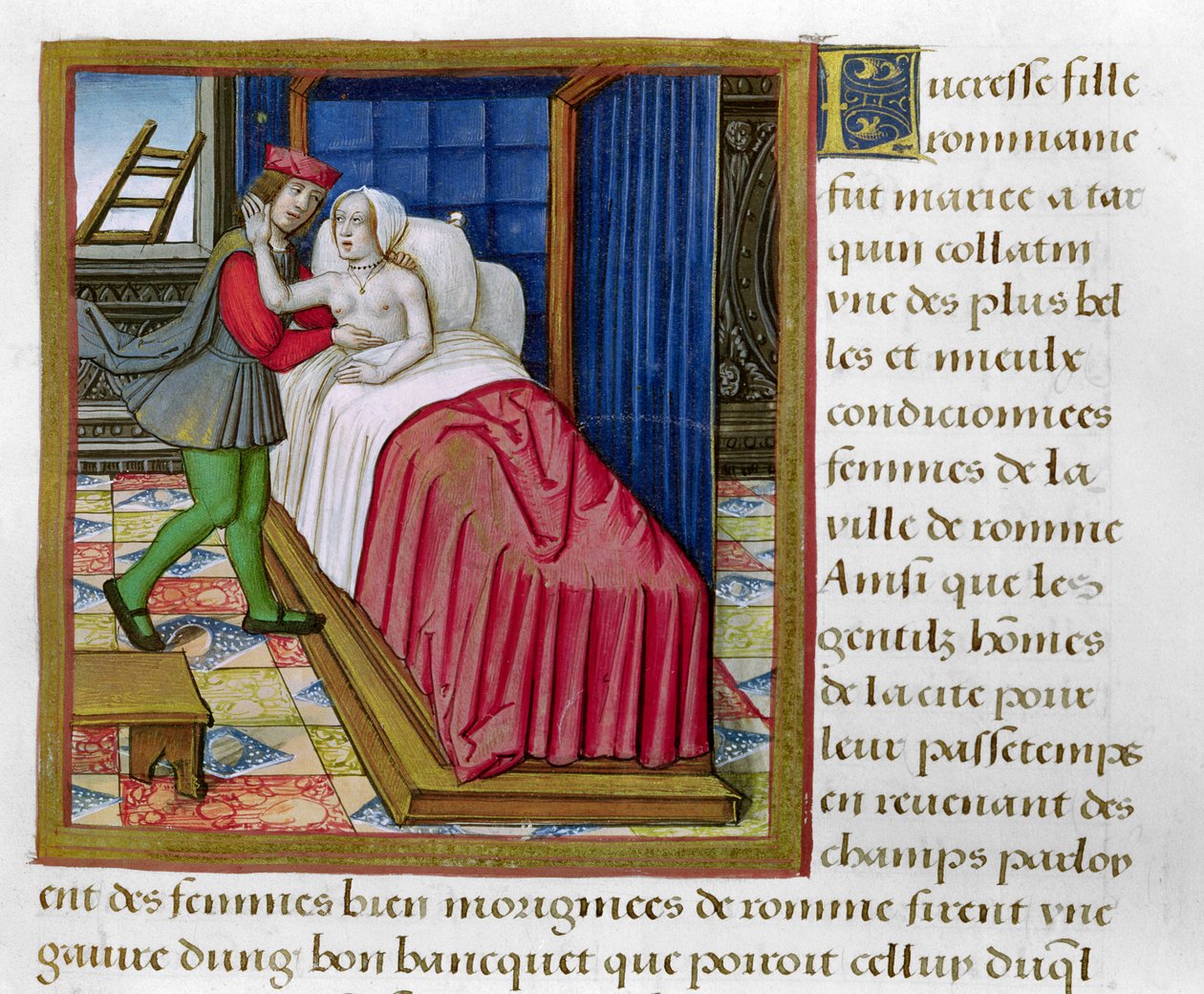 Ms 17 Lucrèce, de la Vie des Femmes Célèbres, vers 1505 - French School