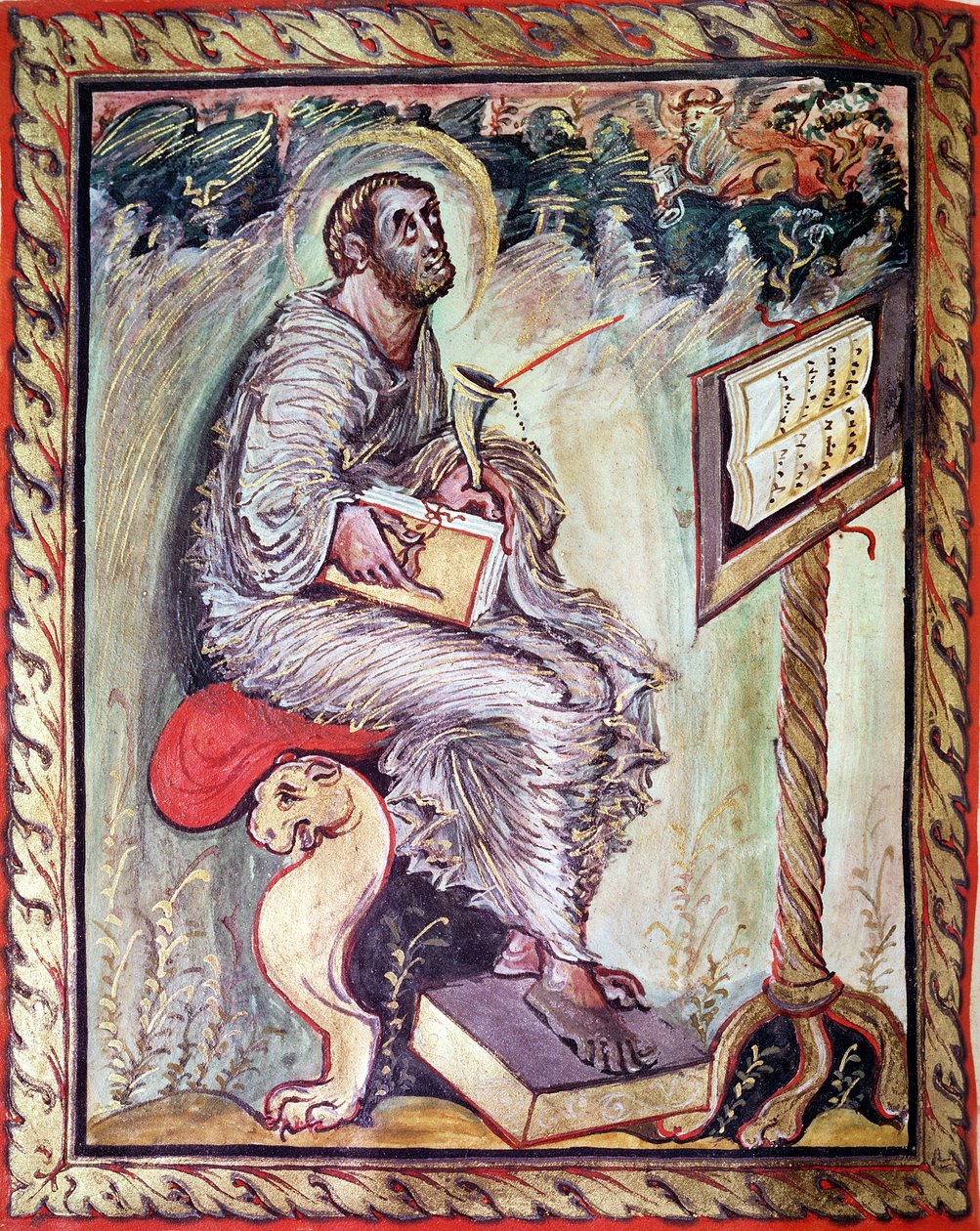 Ms 1 fol.90v Saint Luc, des Évangiles d