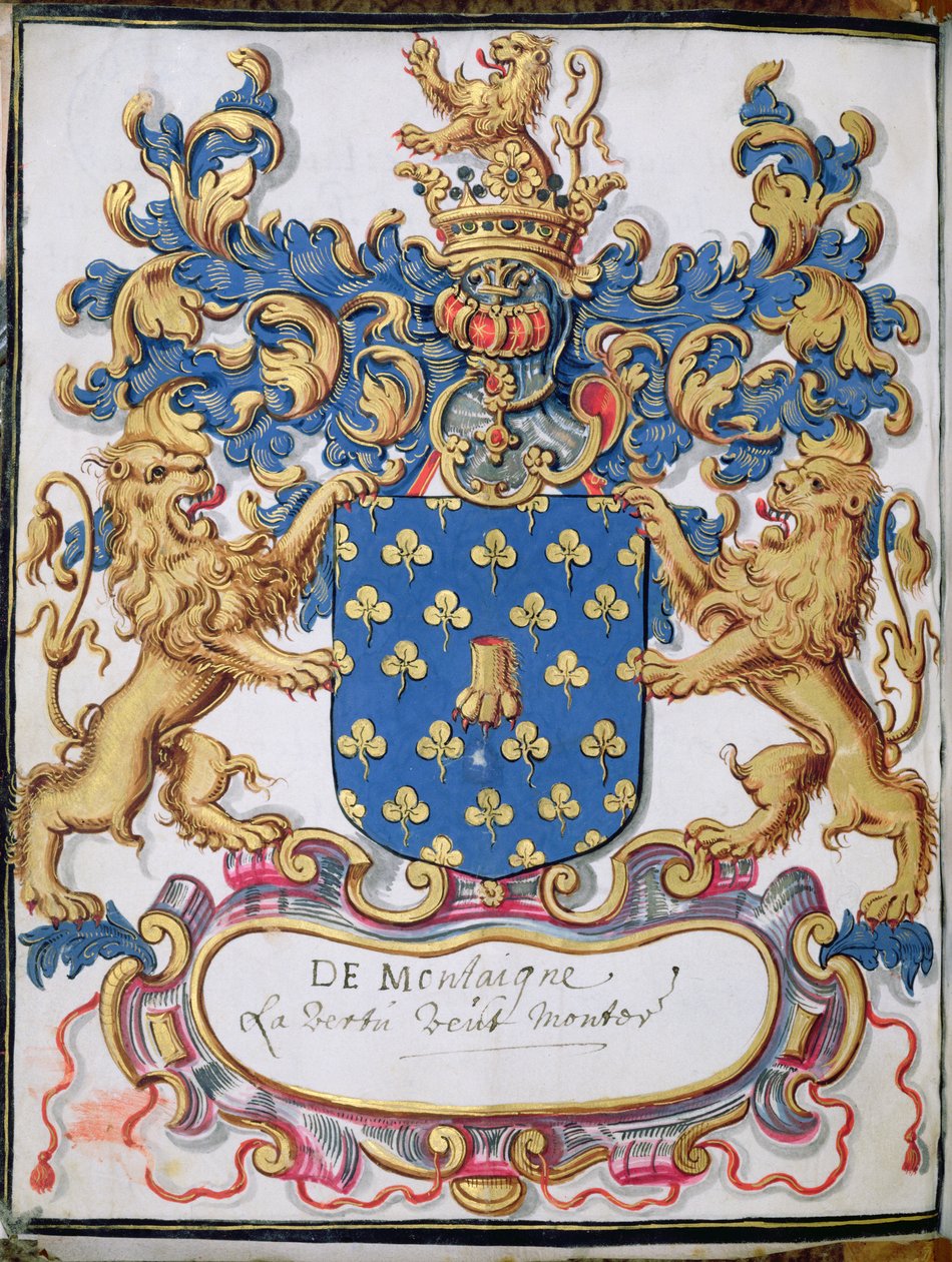 Armoiries de Michel Eyquem de Montaigne (1533-92) - French School