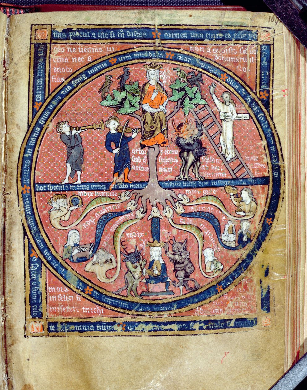 Arbre allégorique, de De Philosophia Mundi par Guillaume de Conches, 1276-77 - French School