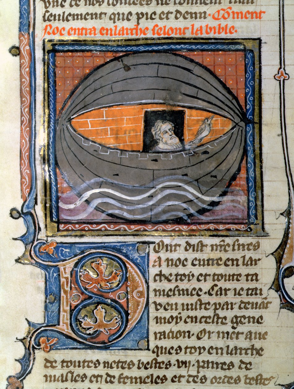 Ms 22 Noé relâchant la colombe, d