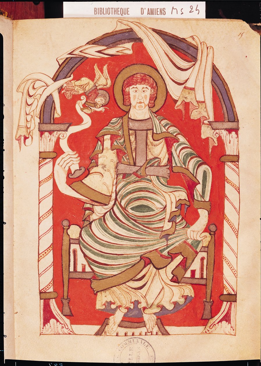 Ms 24 fol.15 Saint Matthieu, illustration de l