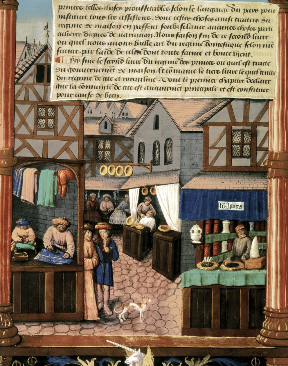 Ms 5062 fol.149v, page du "Livre du gouvernement des princes" - French School