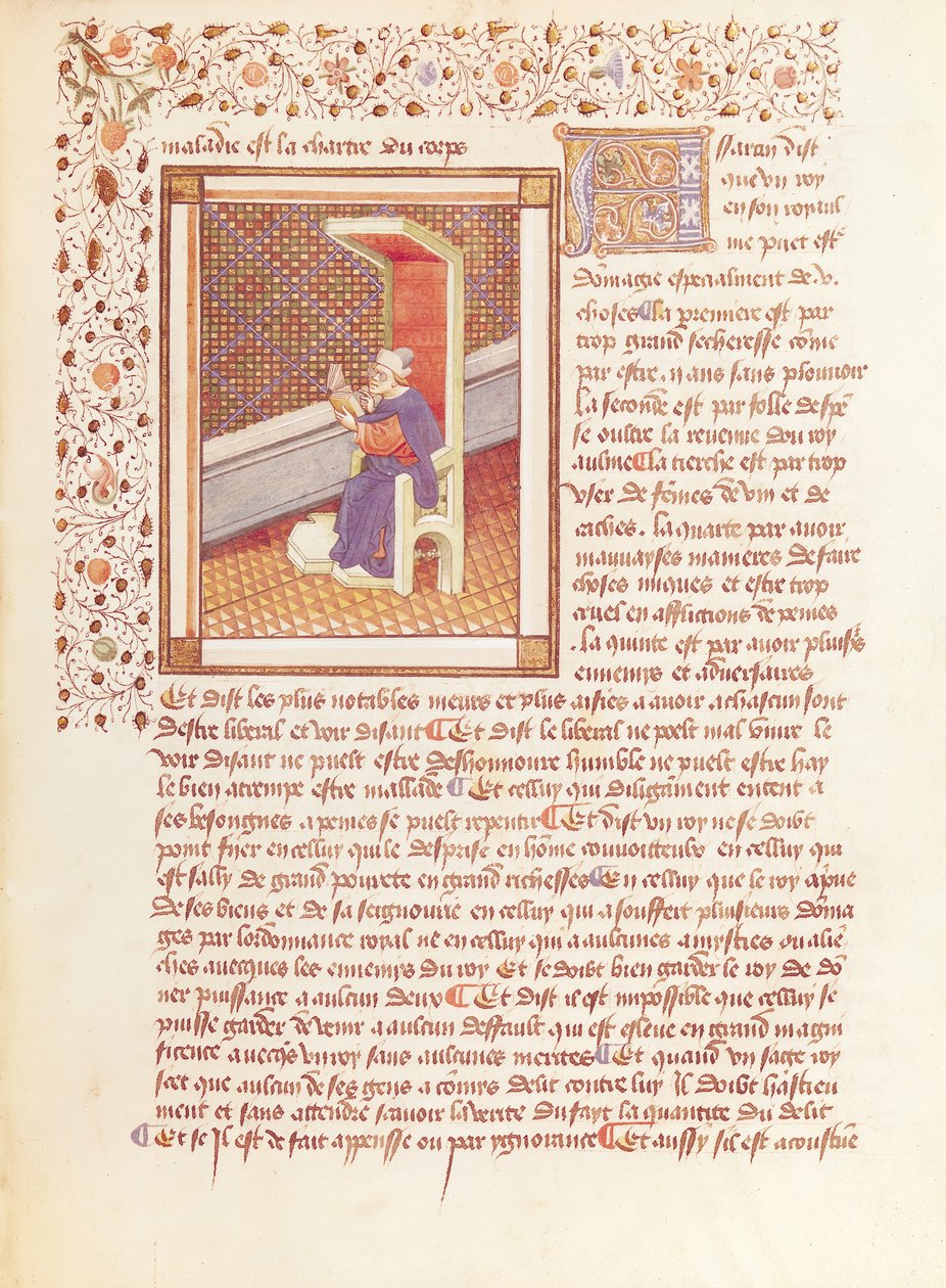 Ms 614 Page des Dits Moraux des Philosophes - French School