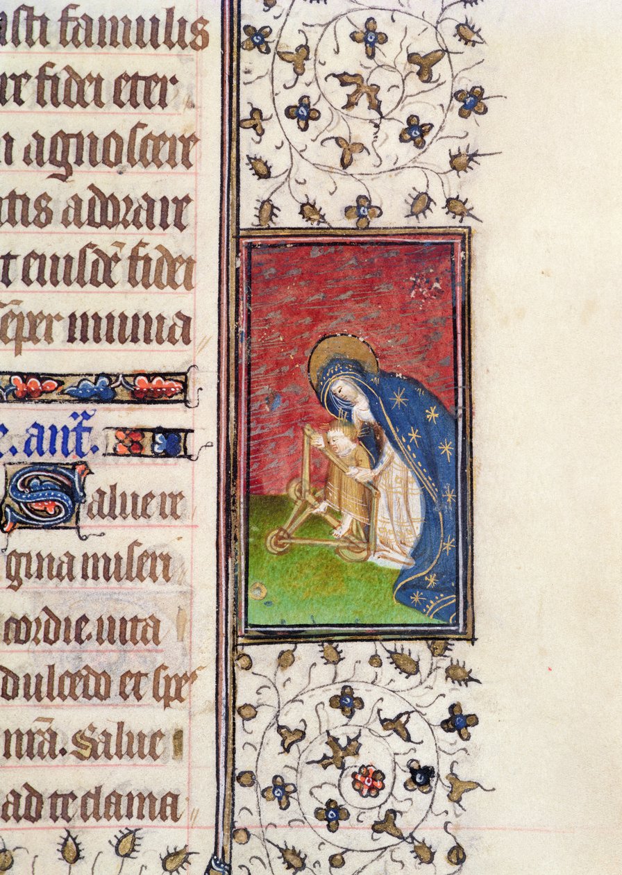 Ms 62, f.205r : Vierge et Enfant, détail d