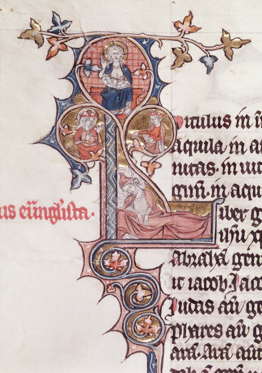Ms 7 fol.199v Initiale historiée L représentant l